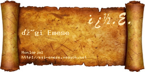 Égi Emese névjegykártya