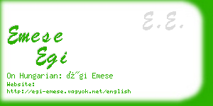 emese egi business card
